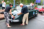 Polishing the Jag before the closing ceremony